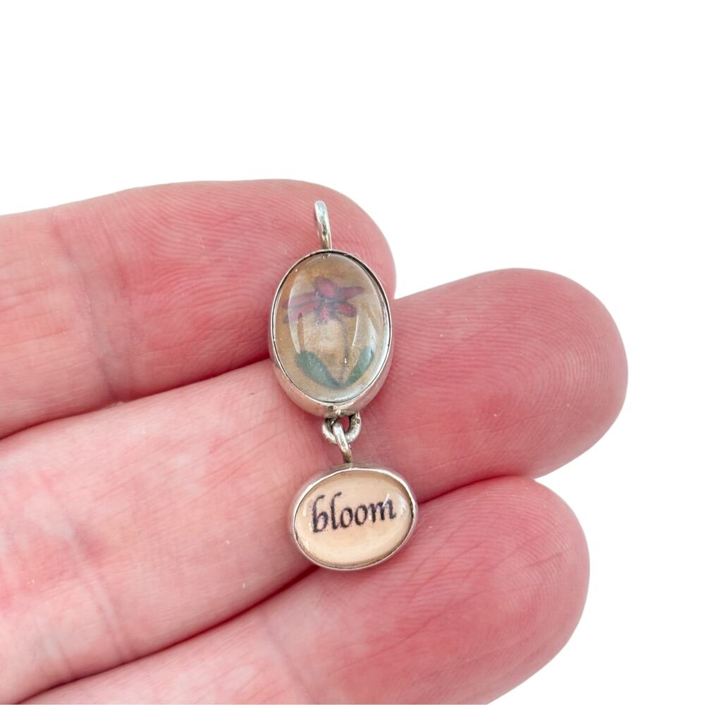 Vintage Sterling Silver 925 Bloom Flower Pendant